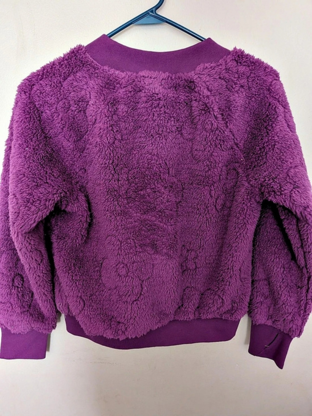All in Motion Girls' High Pile Fleece Full Zip Sweatshirt Purple - Picture 3 of 6